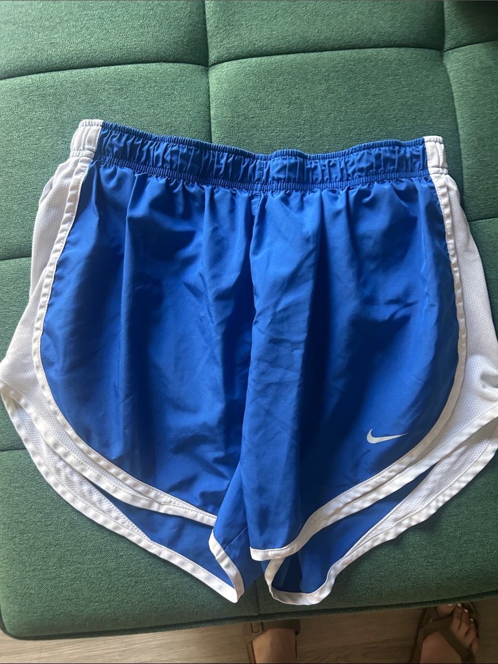 Nike Royal Blue and White Athletic Running Shorts